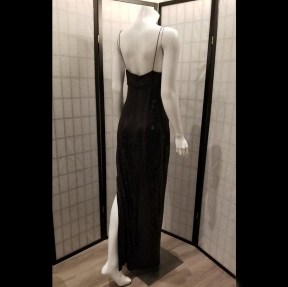 Aidan Mattox Black Sequin Dress - Picture 2 of 4